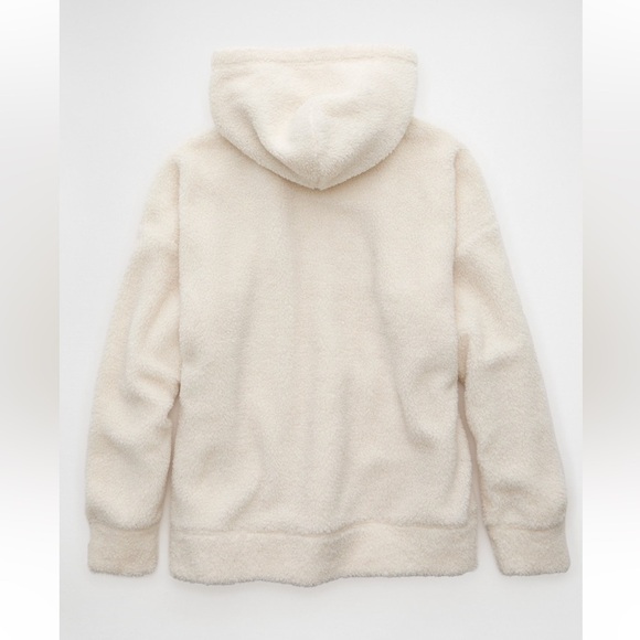 [American Eagle] NWT Sherpa Fleece Hoodie - Picture 5 of 9